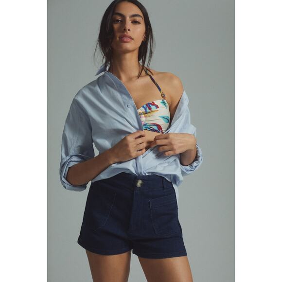 Maeve by Anthropologie High-Rise Colette Shorts in Dark Denim size 26 - Picture 9 of 9